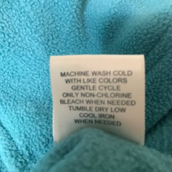 Blair Women's Scandia Fleece Teal Zip Front Jacket Size Small - Picture 6 of 7
